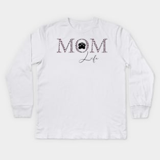 Dog Mom life Kids Long Sleeve T-Shirt